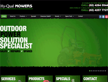 Tablet Screenshot of hy-qualmowers.com.au